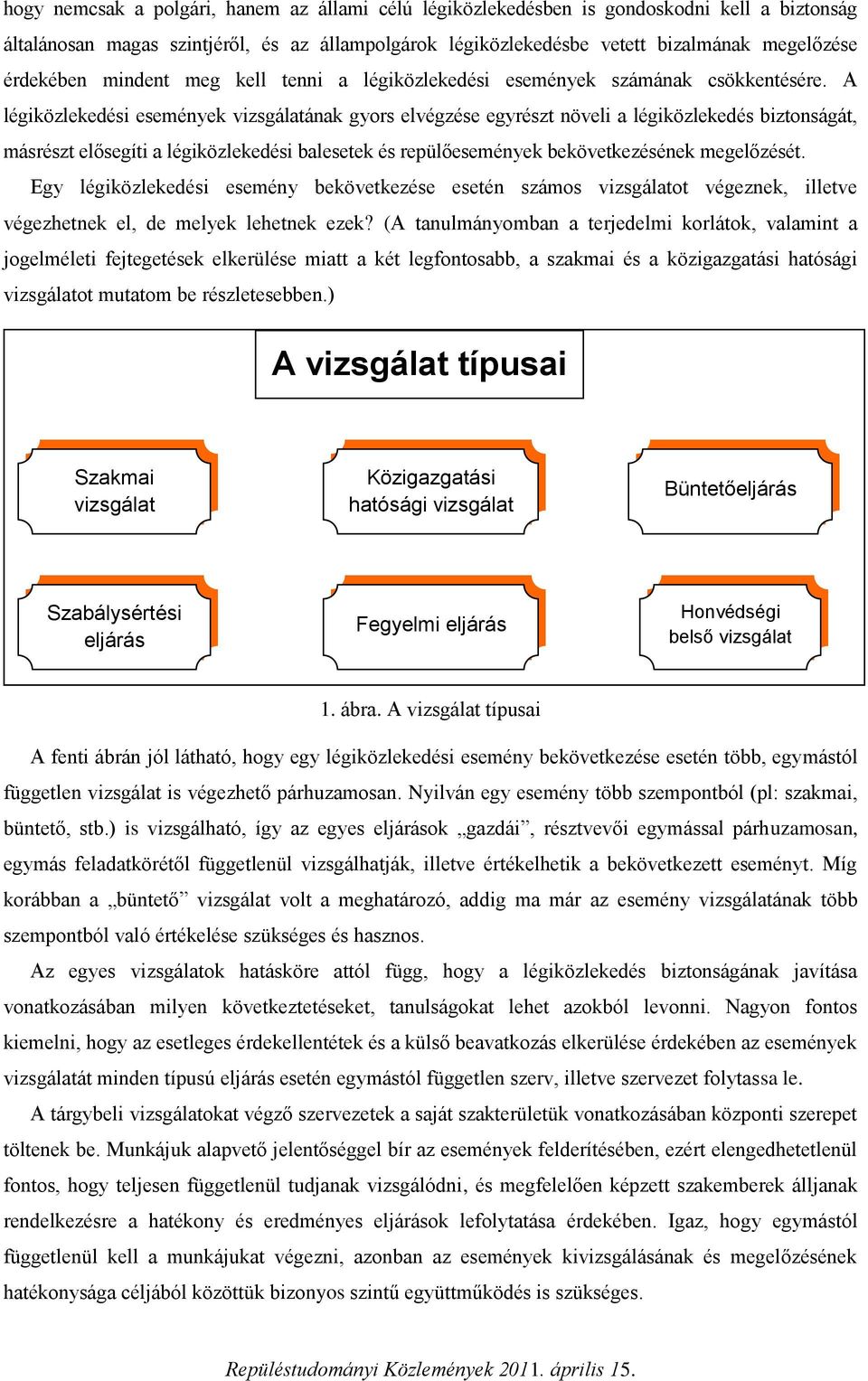 A légiközlekedési események vizsgálatának gyors elvégzése egyrészt növeli a légiközlekedés biztonságát, másrészt elősegíti a légiközlekedési balesetek és repülőesemények bekövetkezésének megelőzését.