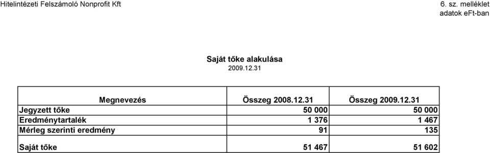 31 Megnevezés Összeg 2008.12.