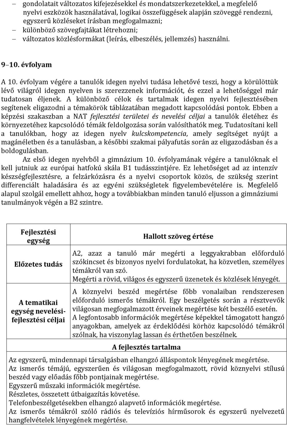 évfolyam végére a tanulók idegen nyelvi tudása lehetővé teszi, hogy a körülöttük lévő világról idegen nyelven is szerezzenek információt, és ezzel a lehetőséggel már tudatosan éljenek.