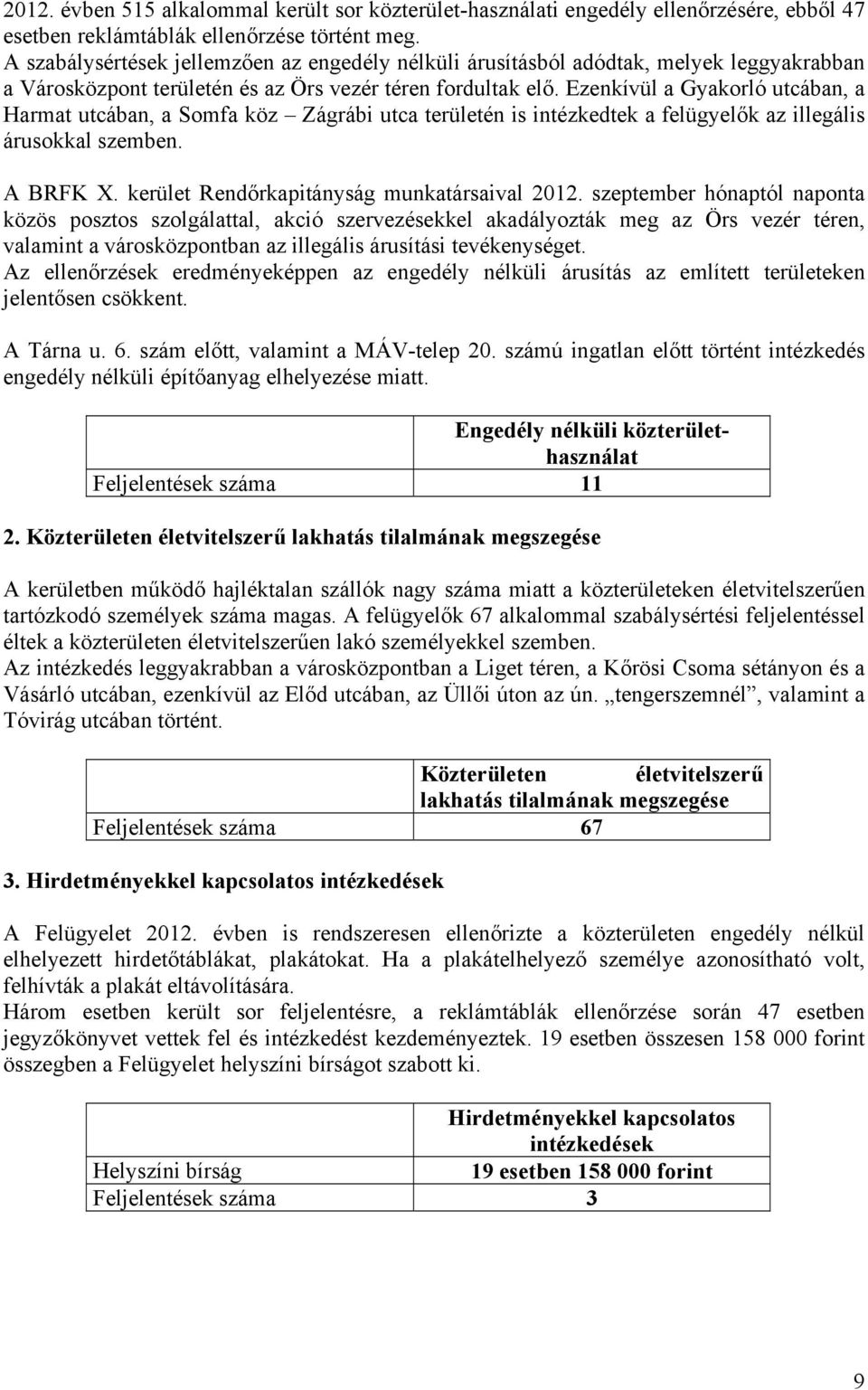 Ezenkívül a Gyakorló utcában, a Harmat utcában, a Somfa köz Zágrábi utca területén is intézkedtek a felügyelők az illegális árusokkal szemben. A BRFK X. kerület Rendőrkapitányság munkatársaival 2012.