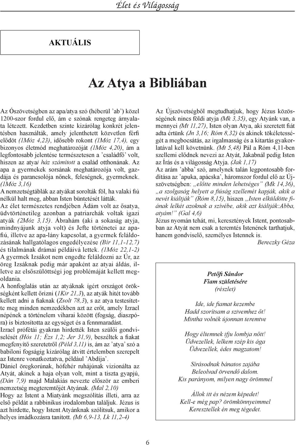 legfontosabb jelentése természetesen a családfő volt, hiszen az atyai ház számított a család otthonának.