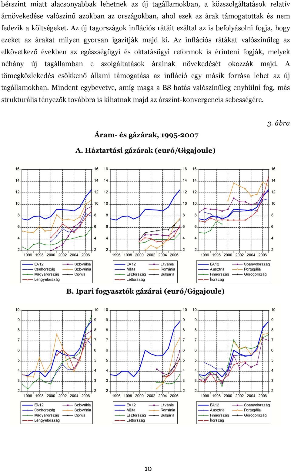 Az inflációs rátákat valószínűleg az elkövetkező években az egészségügyi és oktatásügyi reformok is érinteni fogják, melyek néhány új tagállamban e szolgáltatások árainak növekedését okozzák majd.