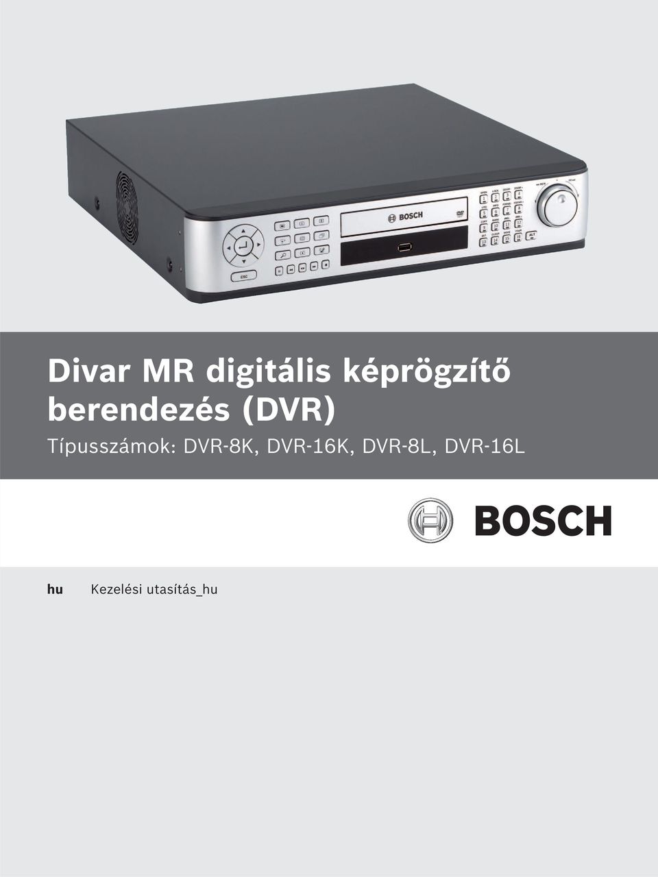 Típusszámok: DVR-8K,