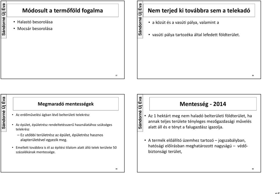 hasznos alapterületével egyezik meg. Emellett továbbra is él az építési tilalom alatt álló telek területe 50 százalékának mentessége.