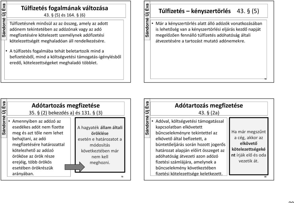 A túlfizetés fogalmába tehát beletartozik mind a befizetésből, mind a költségvetési támogatás-igénylésből eredő, kötelezettségeket meghaladó többlet. Túlfizetés kényszertörlés 43.