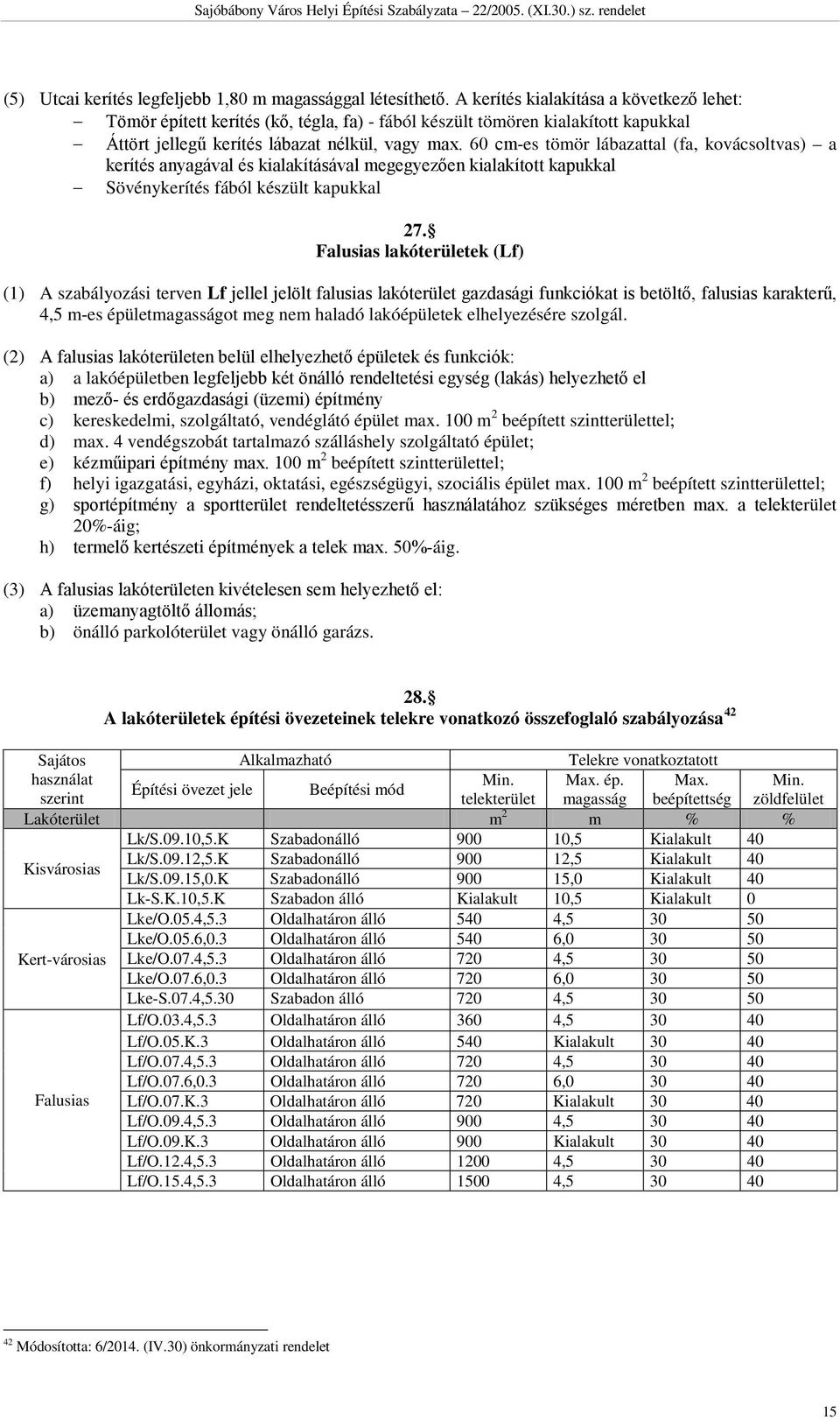 60 cm-es tömör lábazattal (fa, kovácsoltvas) a kerítés anyagával és kialakításával megegyezően kialakított kapukkal Sövénykerítés fából készült kapukkal 27.