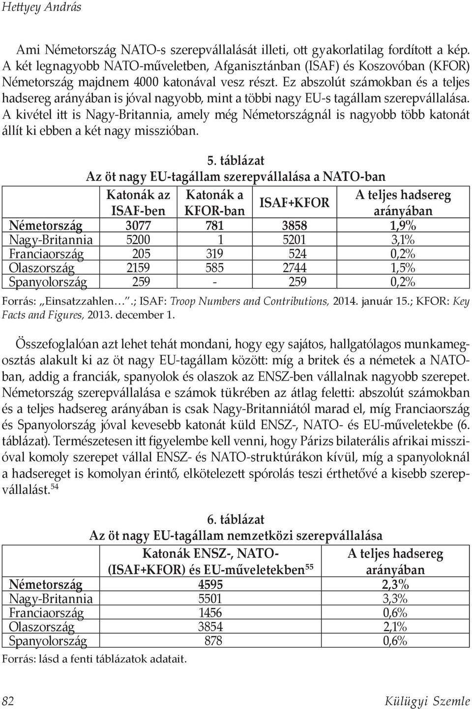 Ez abszolút számokban és a teljes hadsereg arányában is jóval nagyobb, mint a többi nagy EU-s tagállam szerepvállalása.