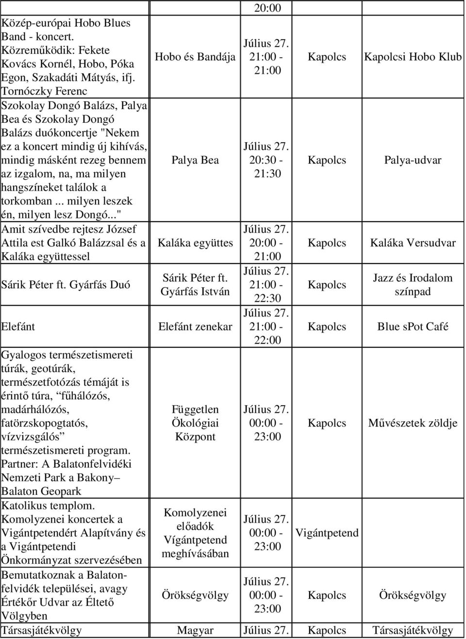 találok a torkomban... milyen leszek én, milyen lesz Dongó..." Amit szívedbe rejtesz József Attila est Galkó Balázzsal és a Kaláka együttessel Sárik Péter ft.