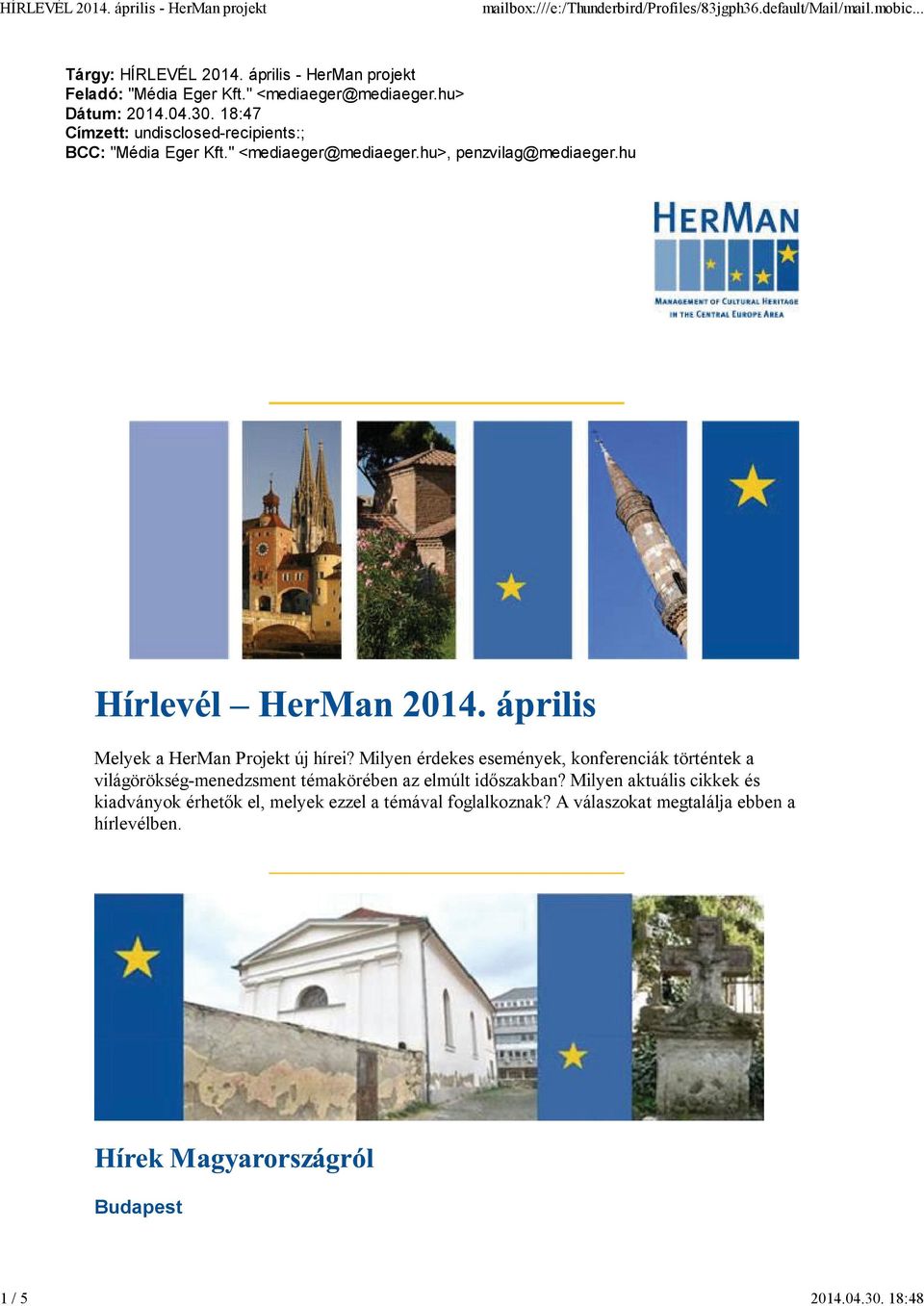 hu Melyek a HerMan Projekt új hírei?