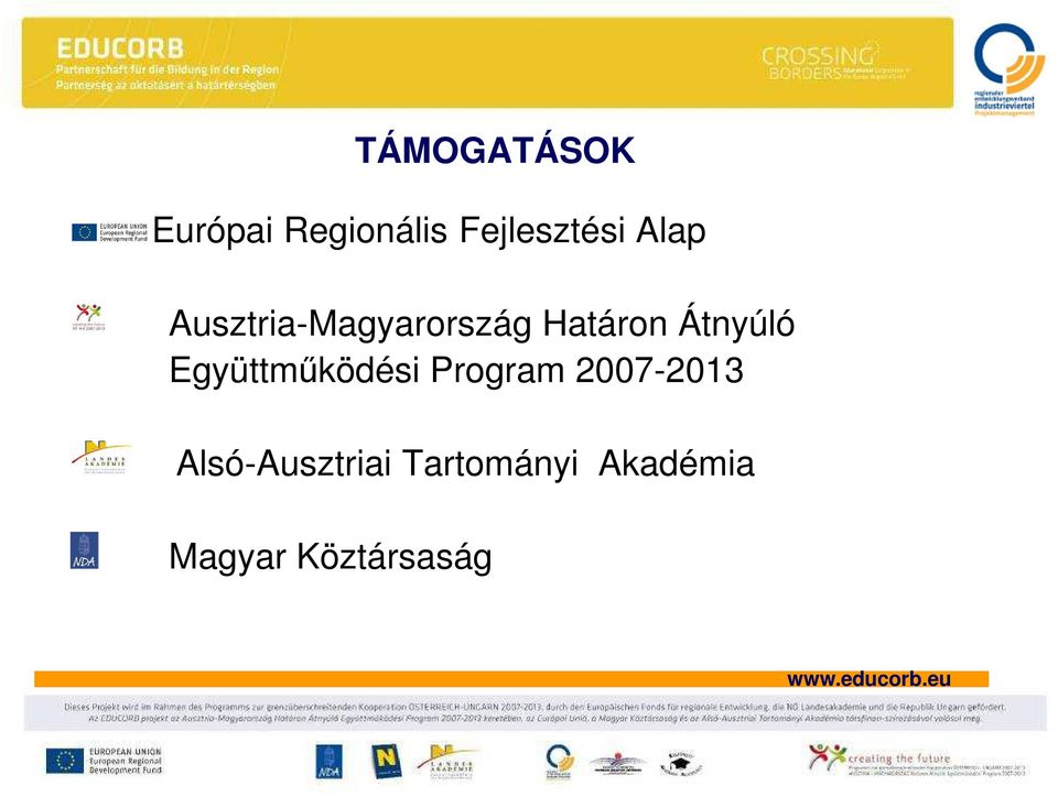 Együttműködési Program 2007-2013