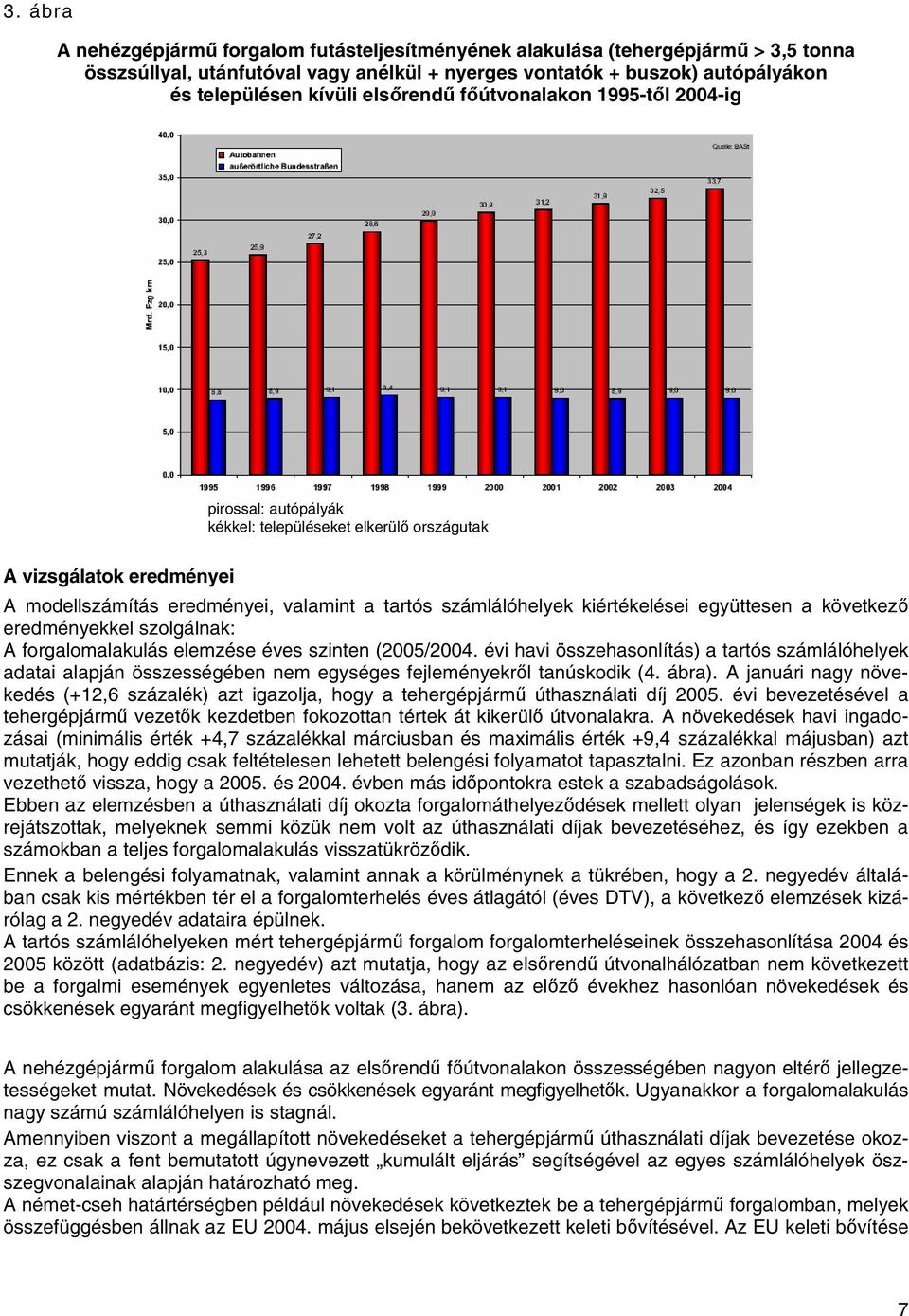 kiértékelései együttesen a következő eredményekkel szolgálnak: A forgalomalakulás elemzése éves szinten (2005/2004.