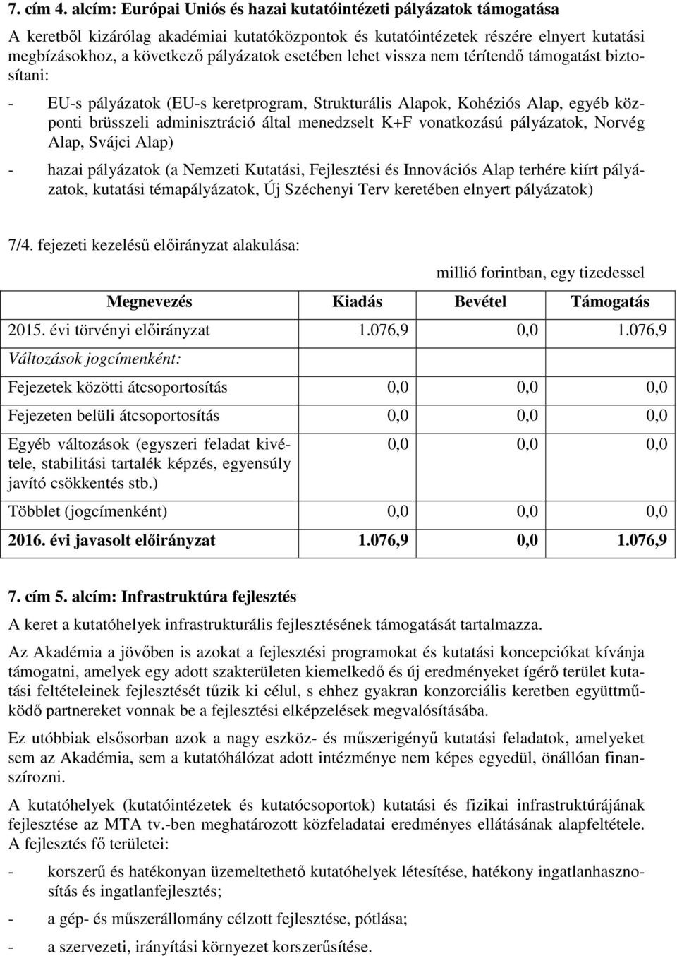 esetében lehet vissza nem térítendő támogatást biztosítani: - EU-s pályázatok (EU-s keretprogram, Strukturális Alapok, Kohéziós Alap, egyéb központi brüsszeli adminisztráció által menedzselt K+F