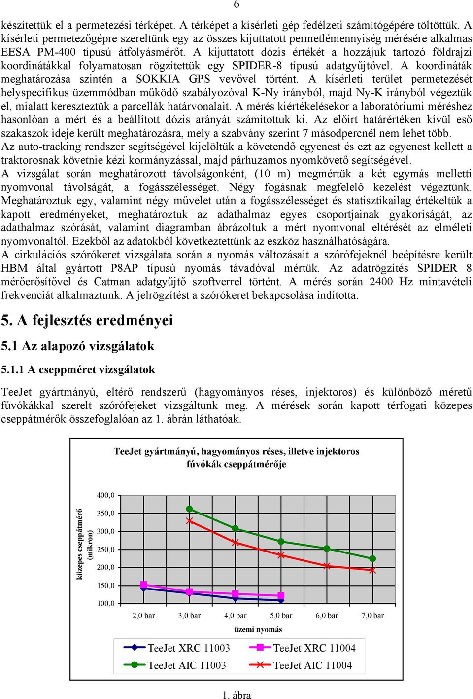 A kijuttatott dózis értékét a hozzájuk tartozó földrajzi koordinátákkal folyamatosan rögzítettük egy SPIDER-8 típusú adatgyűjtővel. A koordináták meghatározása szintén a SOKKIA GPS vevővel történt.