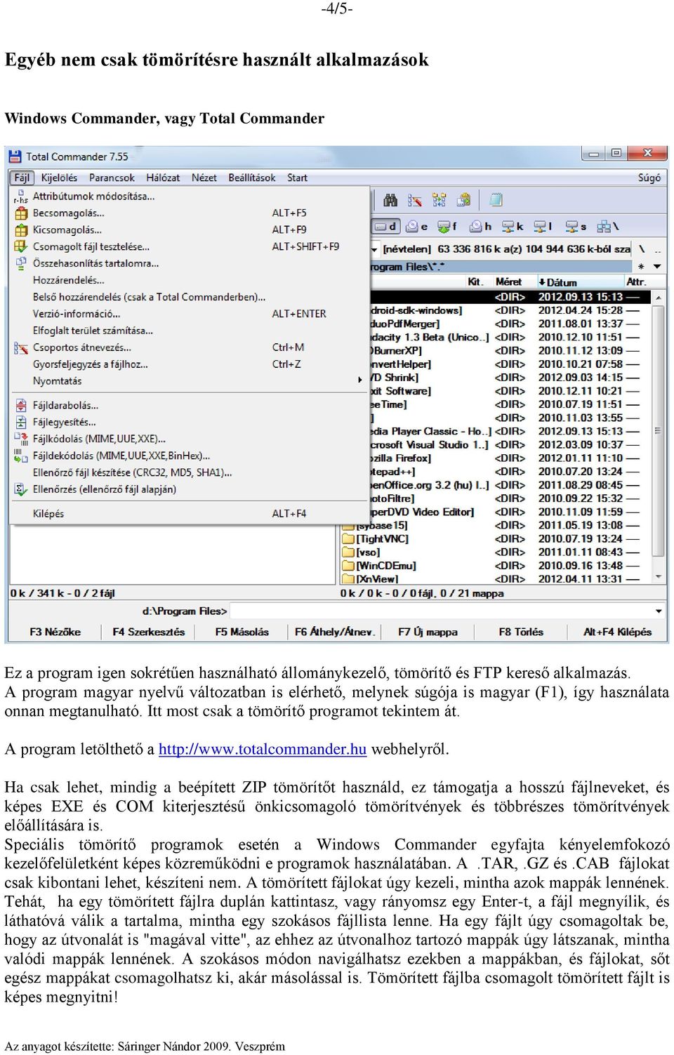 totalcommander.hu webhelyről.