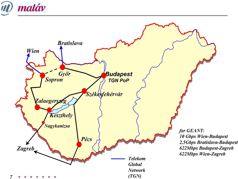 Global Network (TGN) for GEANT: 10 Gbps Wien-Budapest