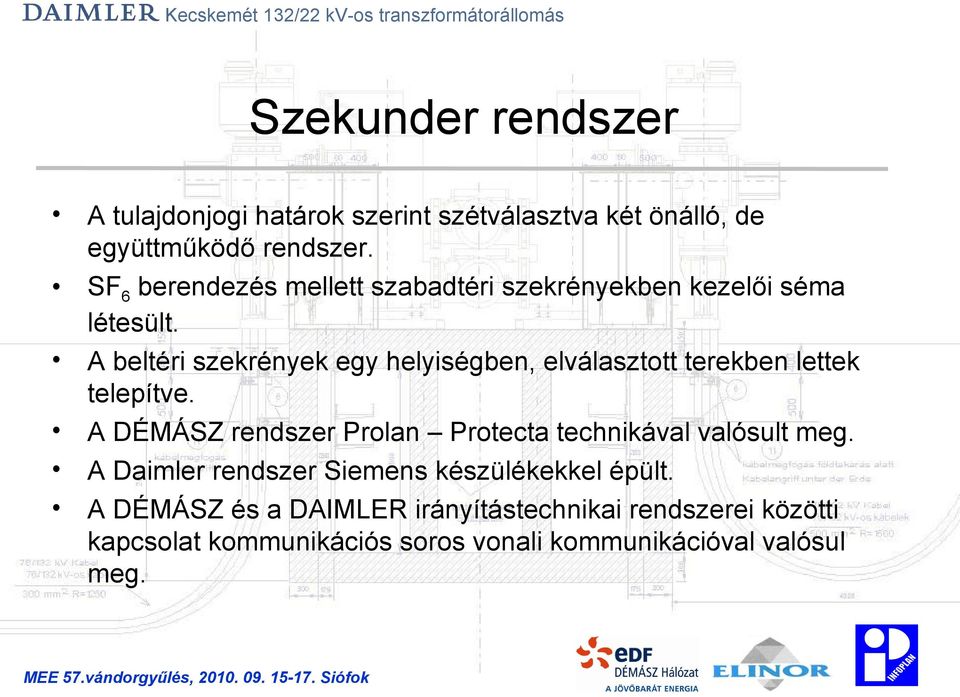 A beltéri szekrények egy helyiségben, elválasztott terekben lettek telepítve.