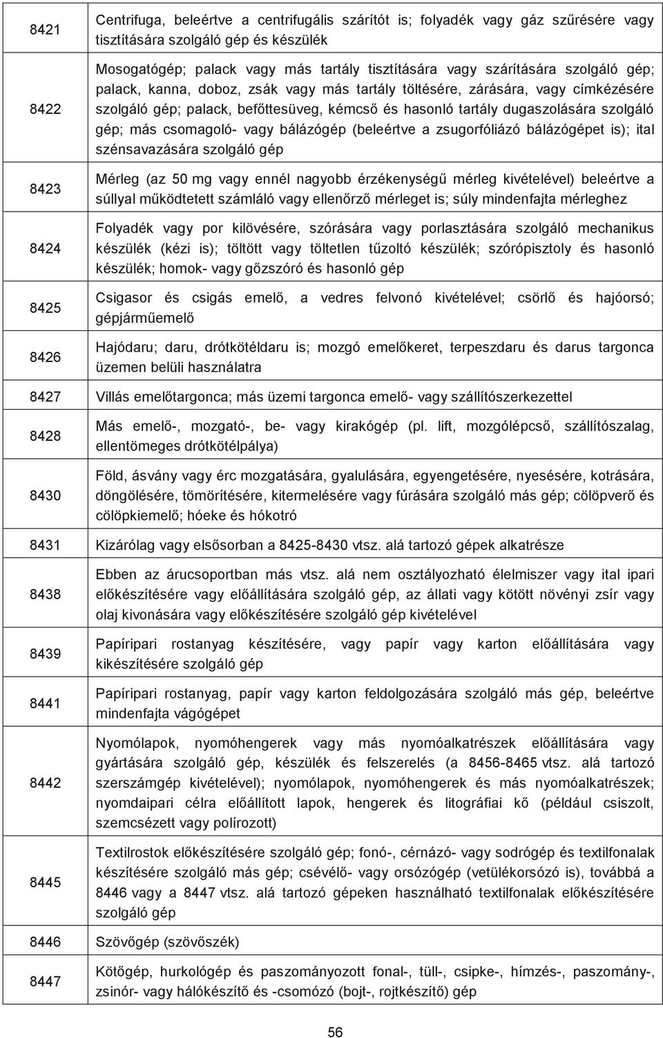 dugaszolására szolgáló gép; más csomagoló- vagy bálázógép (beleértve a zsugorfóliázó bálázógépet is); ital szénsavazására szolgáló gép Mérleg (az 50 mg vagy ennél nagyobb érzékenységű mérleg