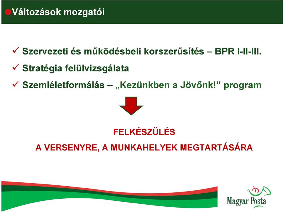 Stratégia felülvizsgálata Szemléletformálás