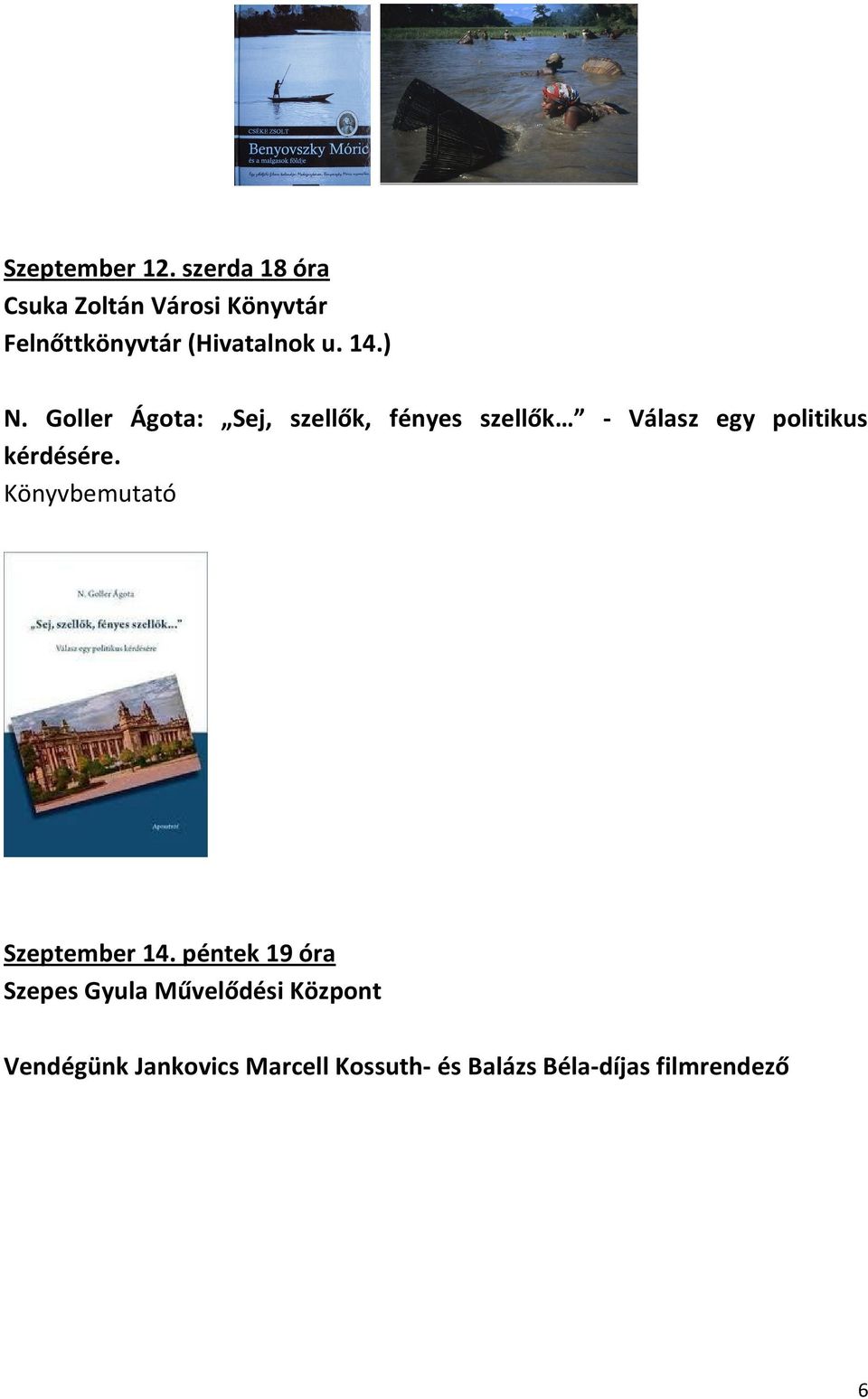 ) N. Goller Ágota: Sej, szellők, fényes szellők - Válasz egy politikus