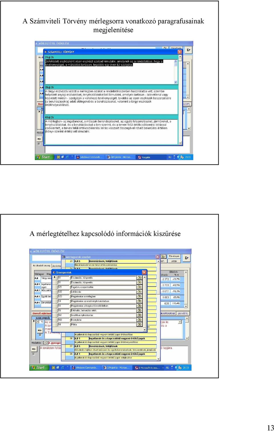 paragrafusainak megjelenítése A