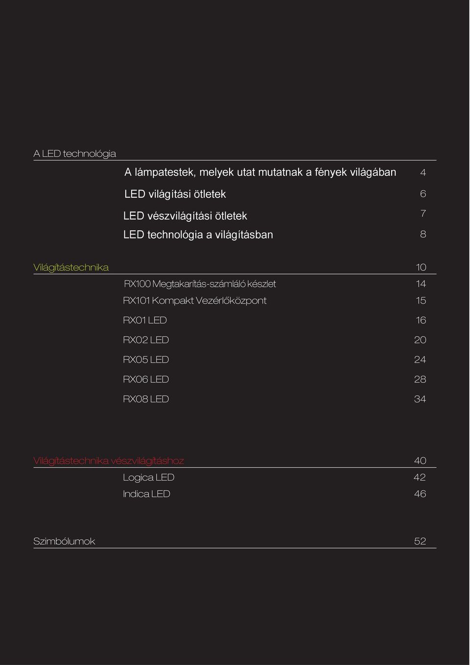 Megtakarítás-számláló készlet 14 RX101 Kompakt Vezérlőközpont 15 RX01 LED 16 RX02 LED 20 RX05 LED