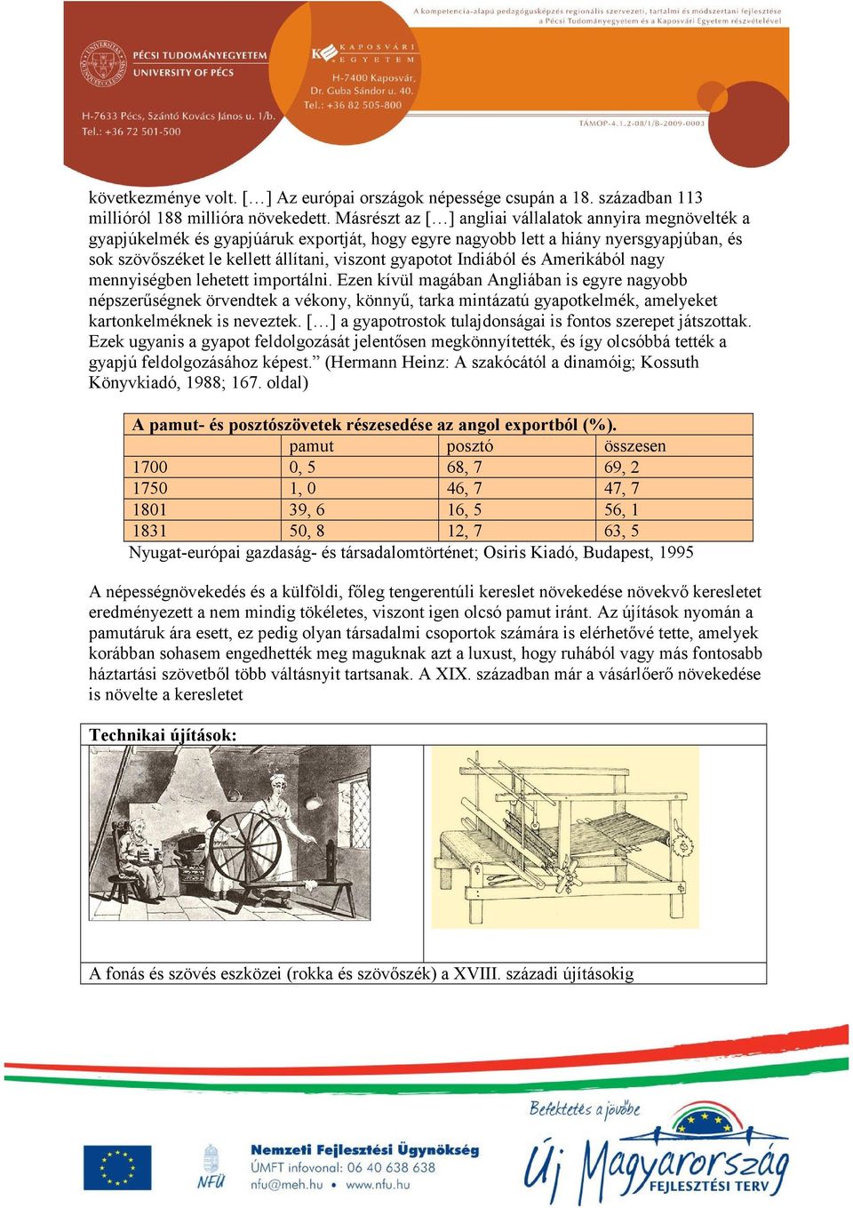 Indiából és Amerikából nagy mennyiségben lehetett importálni.