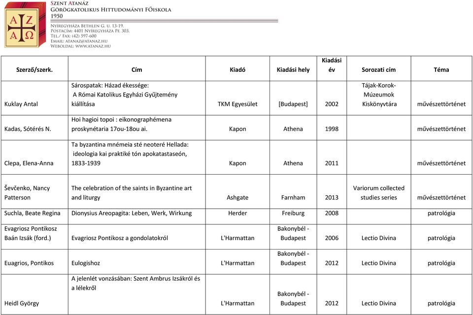 Sótérés N. Clepa, Elena-Anna Hoi hagioi topoi : eikonographémena proskynétaria 17ou-18ou ai.