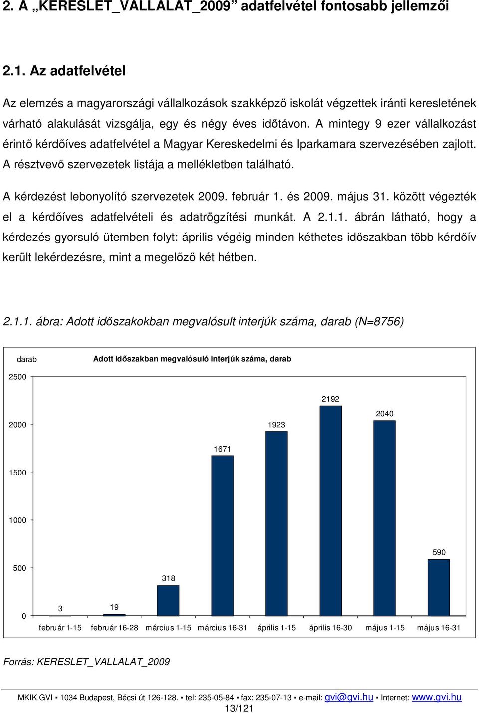 A mintegy 9 ezer vállalkozást érintő kérdőíves adatfelvétel a Magyar Kereskedelmi és Iparkamara szervezésében zajlott. A résztvevő szervezetek listája a mellékletben található.