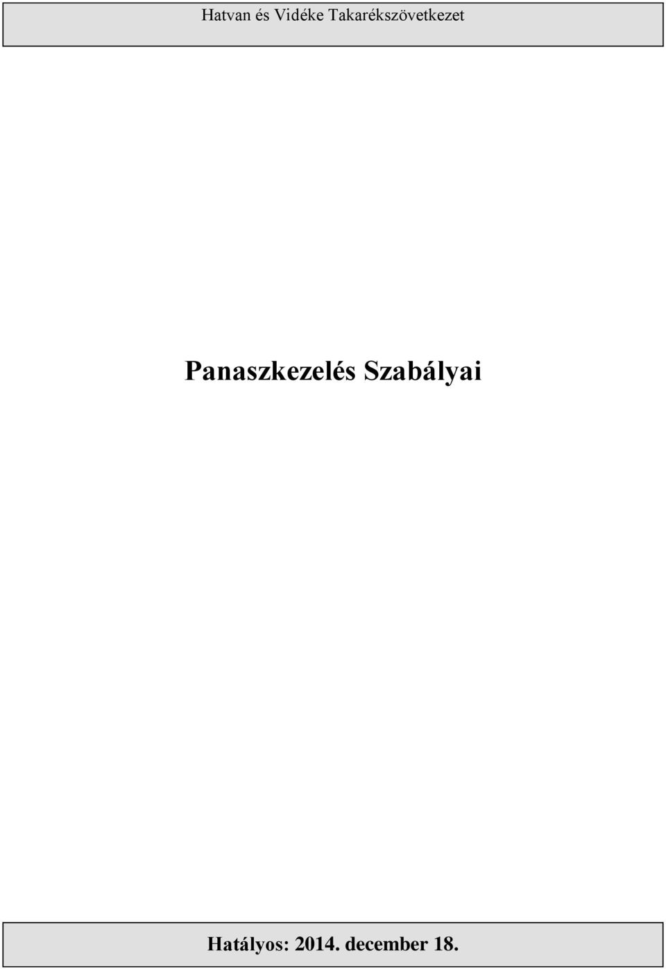 Panaszkezelés