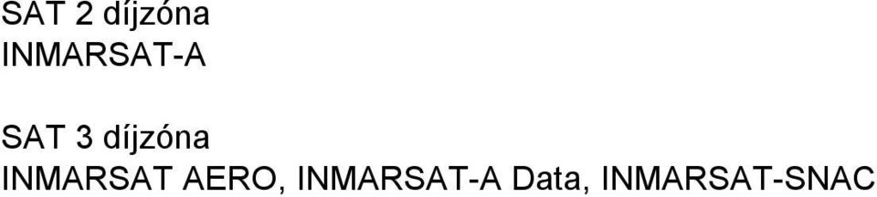 díjzóna INMARSAT