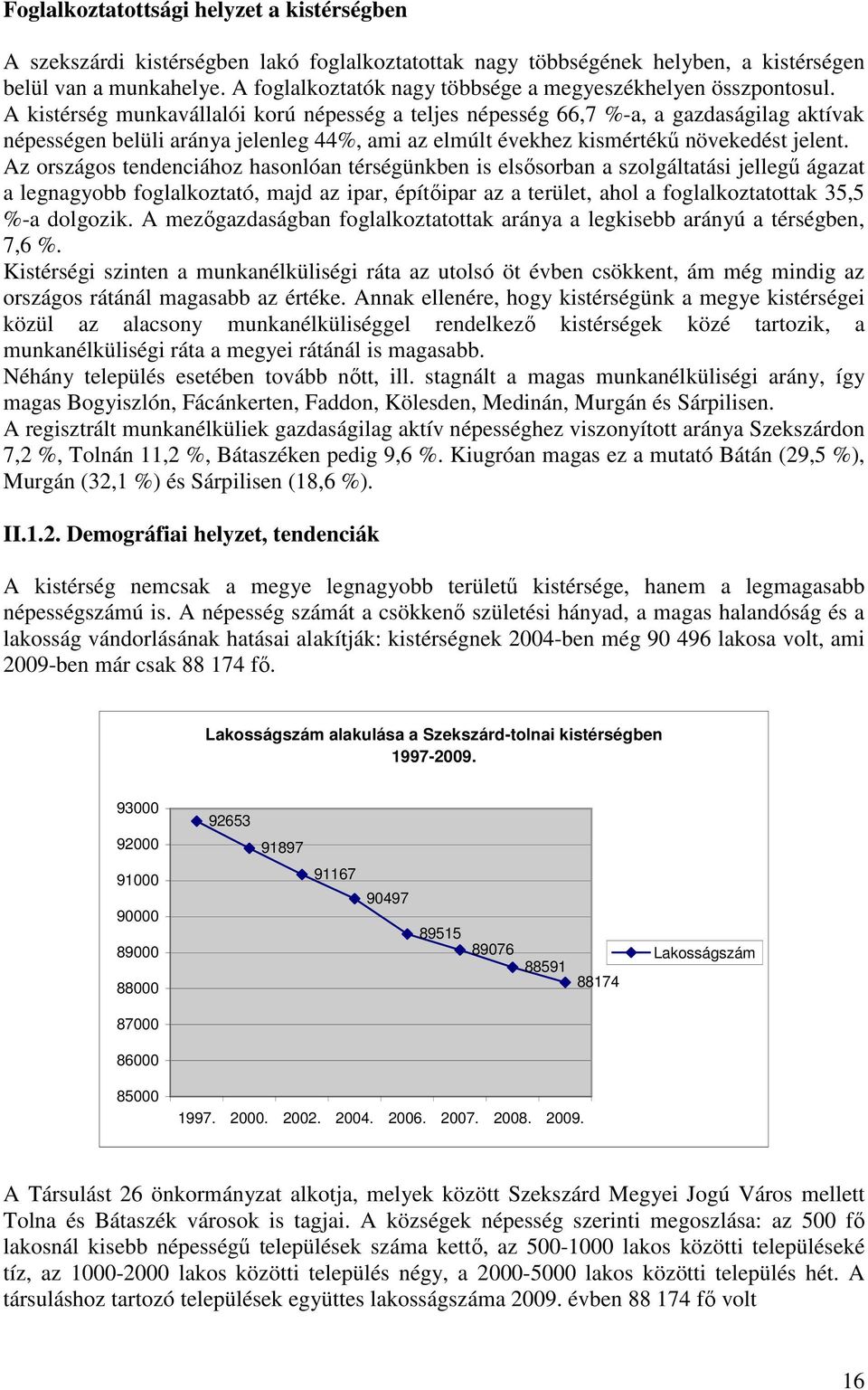 A kistérség munkavállalói korú népesség a teljes népesség 66,7 %-a, a gazdaságilag aktívak népességen belüli aránya jelenleg 44%, ami az elmúlt évekhez kismértékő növekedést jelent.