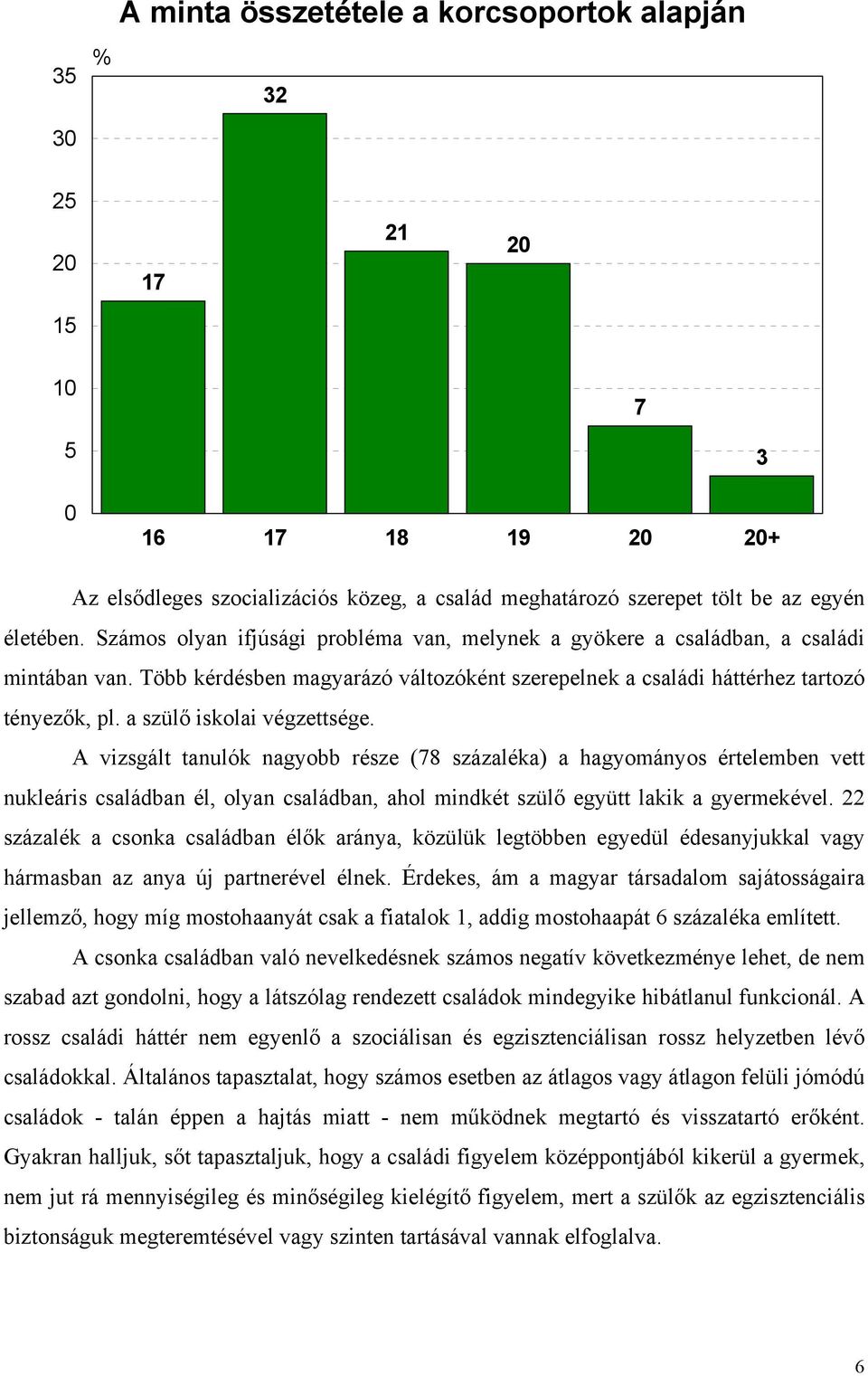 a szülő iskolai végzettsége. A vizsgált tanulók nagyobb része (78 százaléka) a hagyományos értelemben vett nukleáris családban él, olyan családban, ahol mindkét szülő együtt lakik a gyermekével.