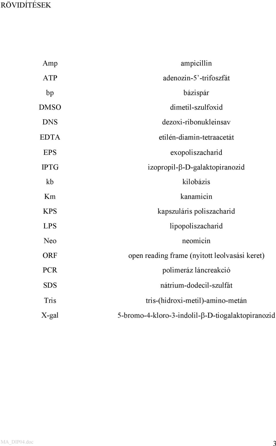 kilobázis kanamicin kapszuláris poliszacharid lipopoliszacharid neomicin open reading frame (nyitott leolvasási keret)