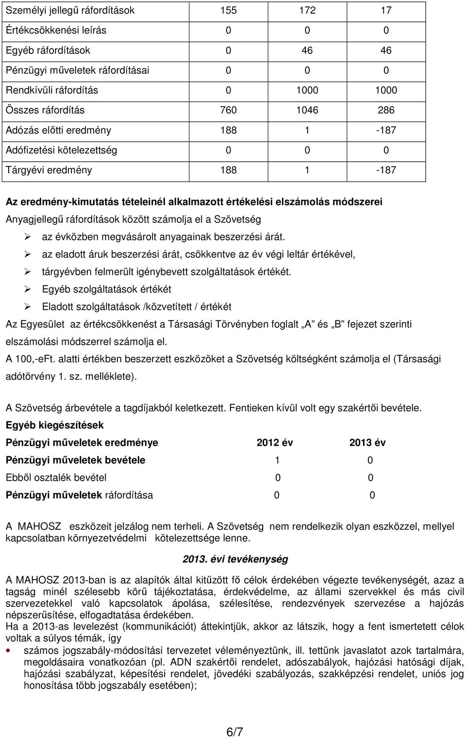 között számolja el a Szövetség az évközben megvásárolt anyagainak beszerzési árát.