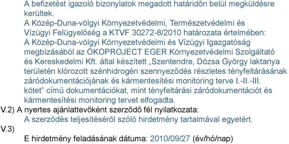 ÖKOPROJECT EGER Környezetvédelmi Szolgáltató és Kereskedelmi Kft.