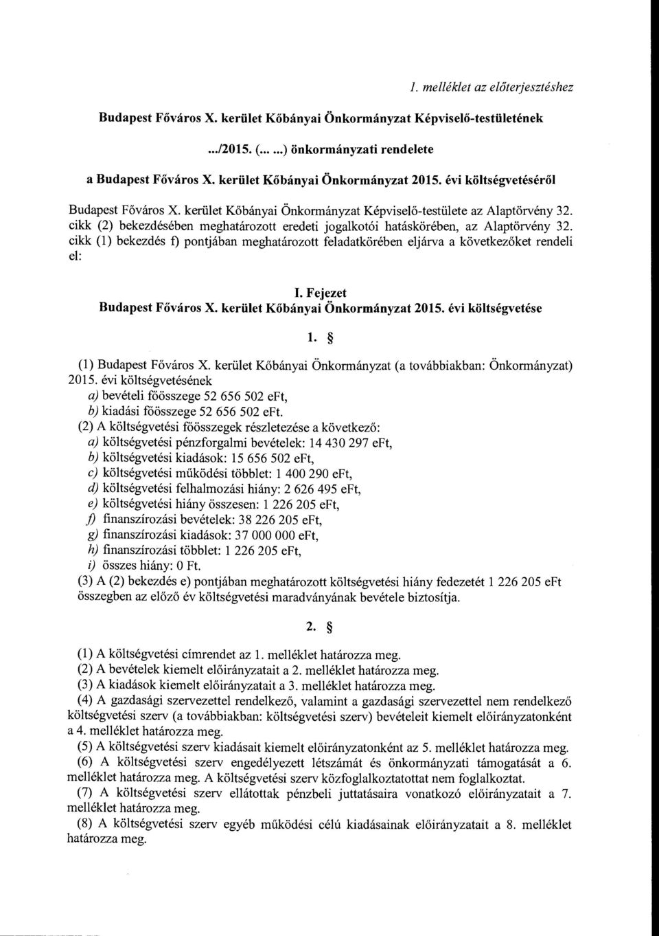 kerület Kőbányai Önkrmányzat Képviselő-testülete az Alaptörvény 3 cikk (2) bekezdésében meghatárztt eredeti jgalktói hatáskörében, az Alaptörvény 3 cikk (l) bekezdés t) pntjában meghatárztt körében