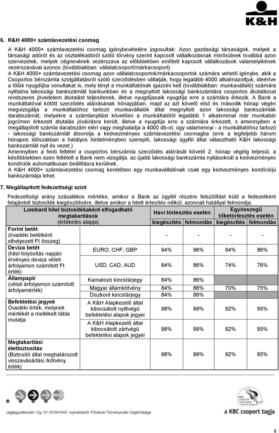 vállalatcsoportok/márkacsoportok számára vehető igénybe, akik a Csoportos bérszámla szolgáltatásról szóló szerződésben vállalják, hogy legalább 4000 alkalmazottjuk, ideértve a tőlük nyugdíjba