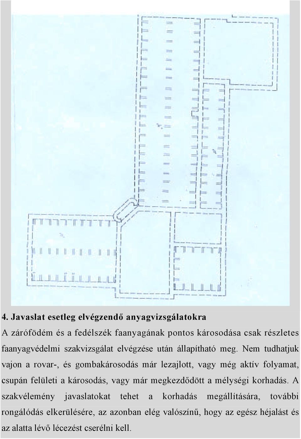 Nem tudhatjuk vajon a rovar-, és gombakárosodás már lezajlott, vagy még aktív folyamat, csupán felületi a károsodás, vagy már