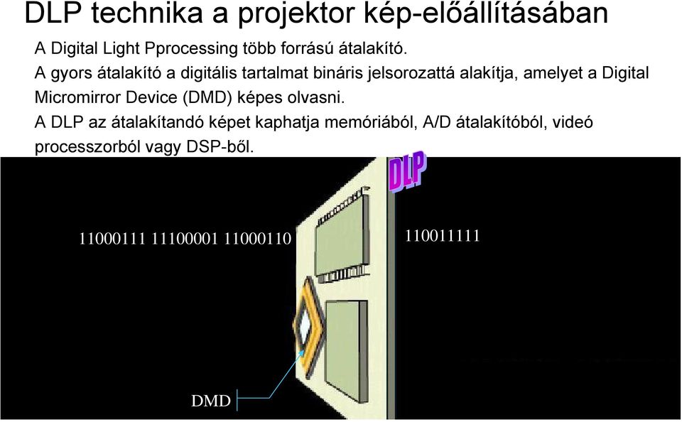 Micromirror Device (DMD) képes olvasni.