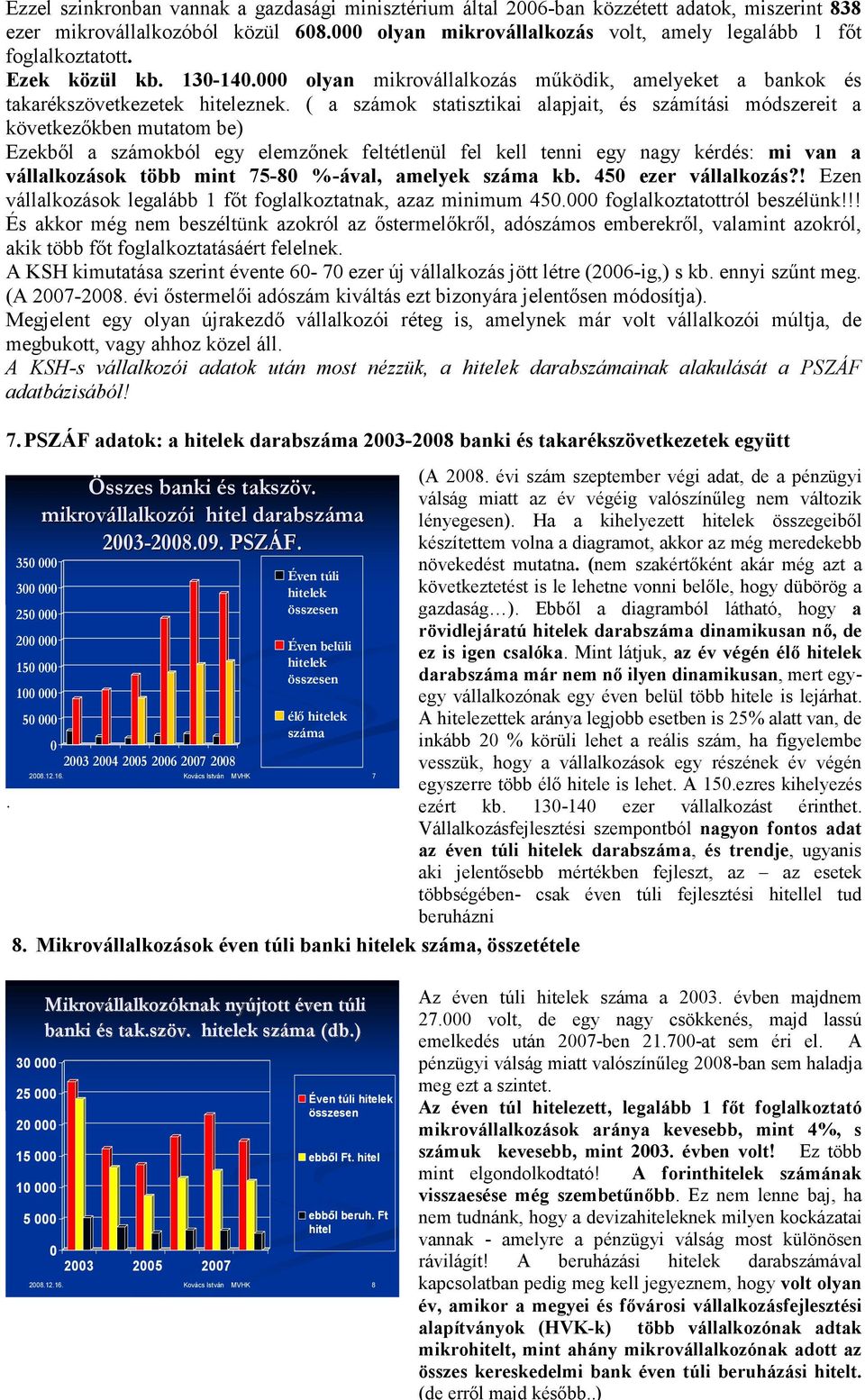 ( a számok statisztikai alapjait, és számítási módszereit a következıkben mutatom be) Ezekbıl a számokból egy elemzınek feltétlenül fel kell tenni egy nagy kérdés: mi van a vállalkozások több mint