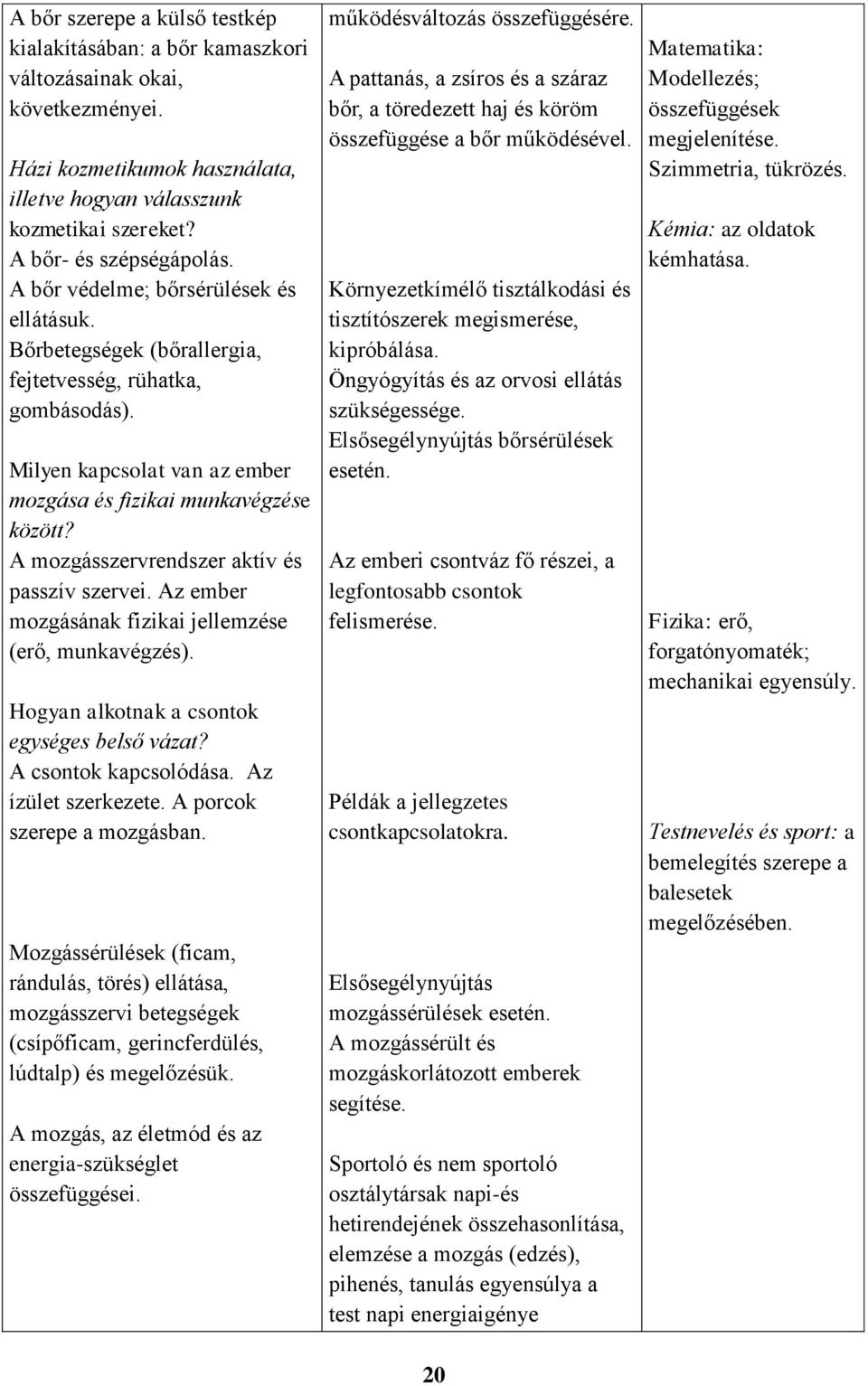 A mozgásszervrendszer aktív és passzív szervei. Az ember mozgásának fizikai jellemzése (erő, munkavégzés). Hogyan alkotnak a csontok egységes belső vázat? A csontok kapcsolódása. Az ízület szerkezete.