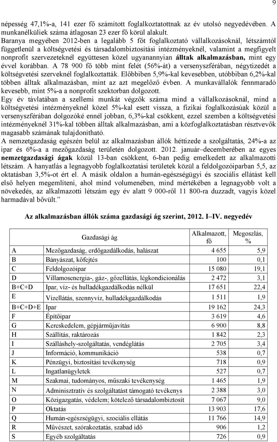 szervezeteknél együttesen közel ugyanannyian álltak alkalmazásban, mint egy évvel korábban.