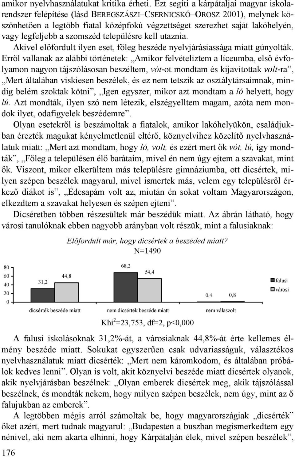 legfeljebb a szomszéd településre kell utaznia. Akivel előfordult ilyen eset, főleg beszéde nyelvjárásiassága miatt gúnyolták.