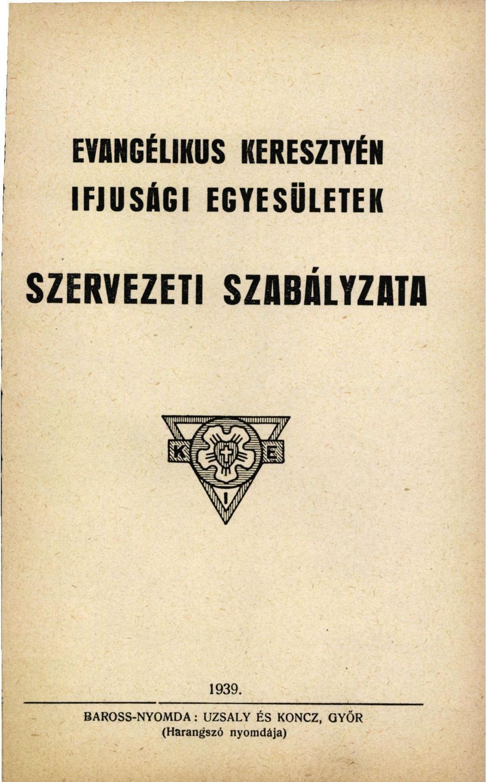 SZUBlÍLYZflTII 1939.