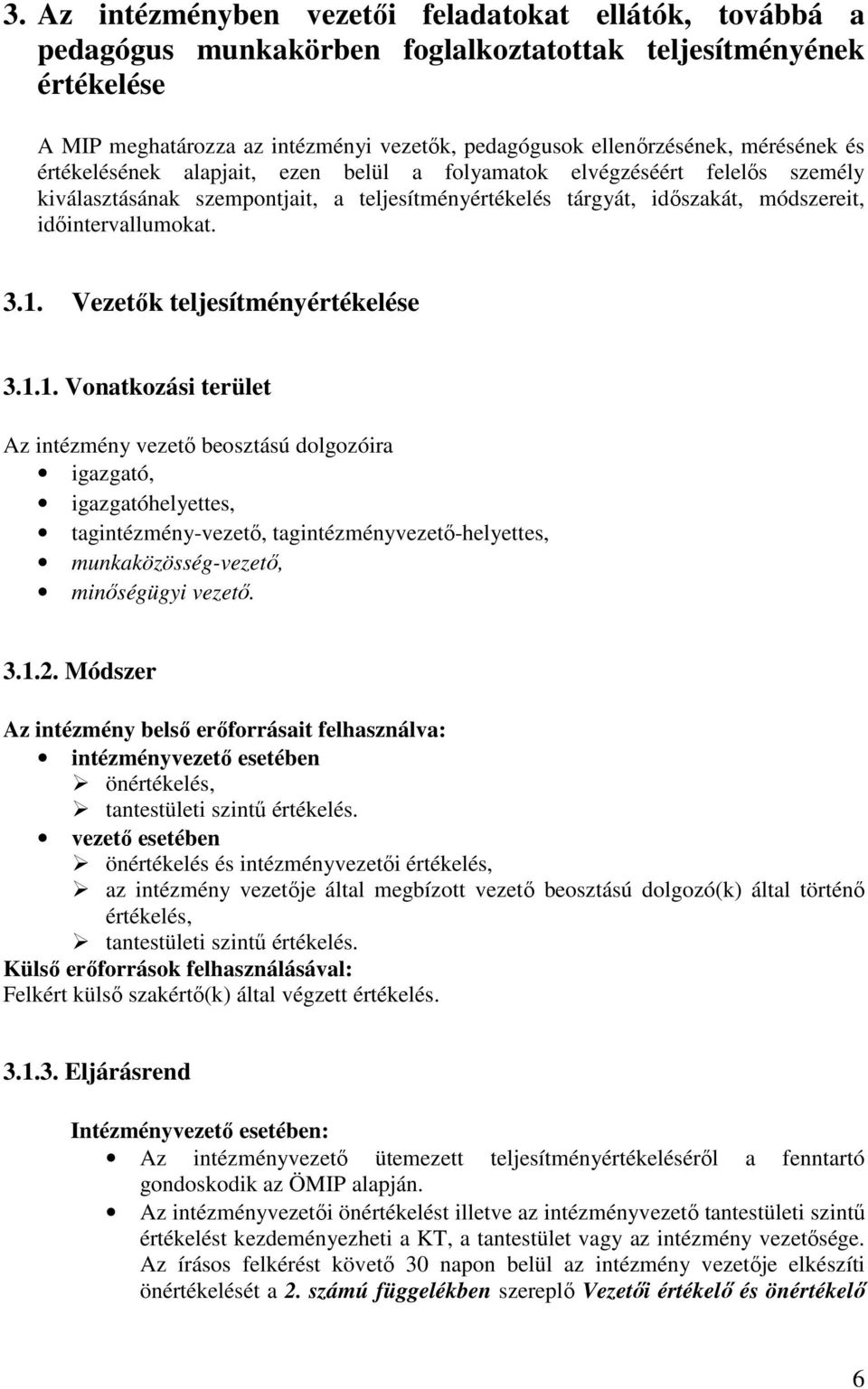 Vezetők teljesítményértékelése 3.1.