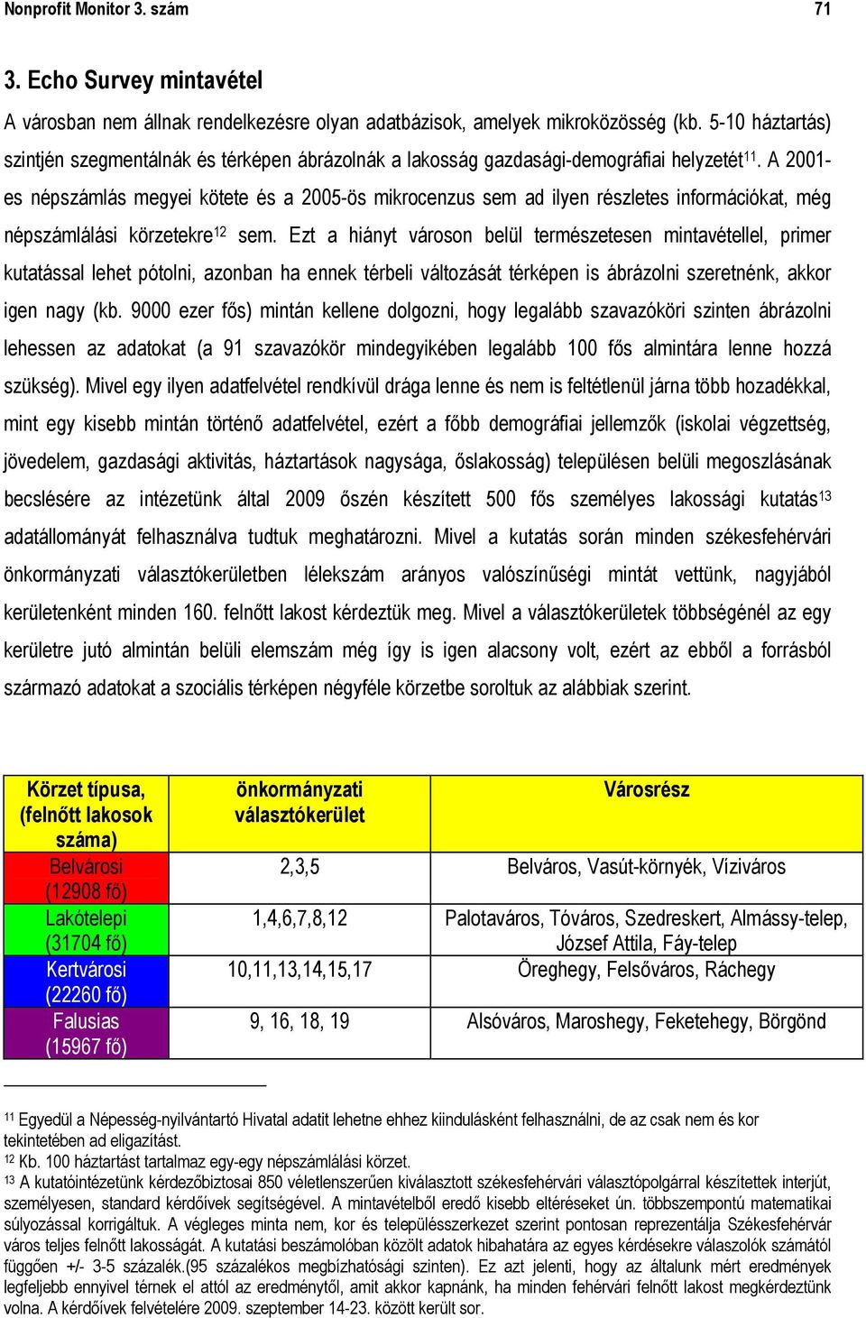 A 2001- es népszámlás megyei kötete és a 2005-ös mikrocenzus sem ad ilyen részletes információkat, még népszámlálási körzetekre 12 sem.