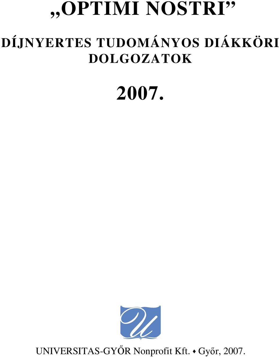 DOLGOZATOK 2007.