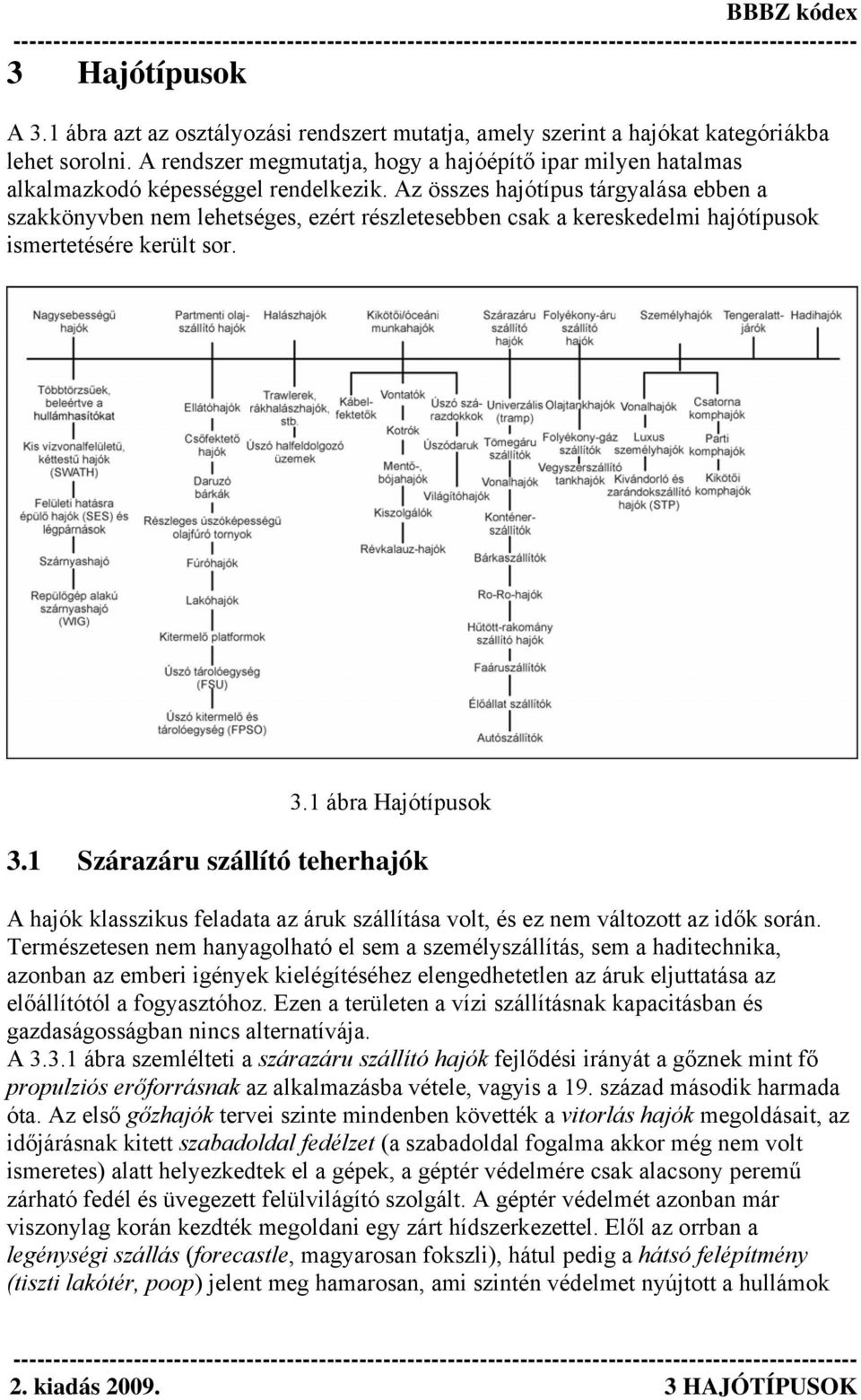 Az összes hajótípus tárgyalása ebben a szakkönyvben nem lehetséges, ezért részletesebben csak a kereskedelmi hajótípusok ismertetésére került sor. 3.1 ábra Hajótípusok 3.