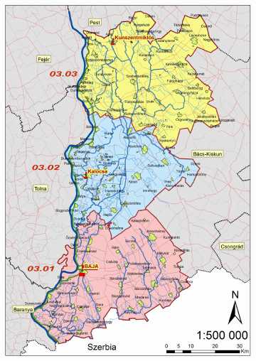 Alsó-Duna-völgyi Vízügyi Igazgatóság Központ: Baja Működési területe: 5881 km 2, amely Bács-Kiskun és Baranya megye területét érinti, magába