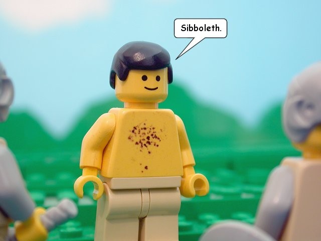 Forrás: http://www.thebricktestament.com Bírák 12,6:.